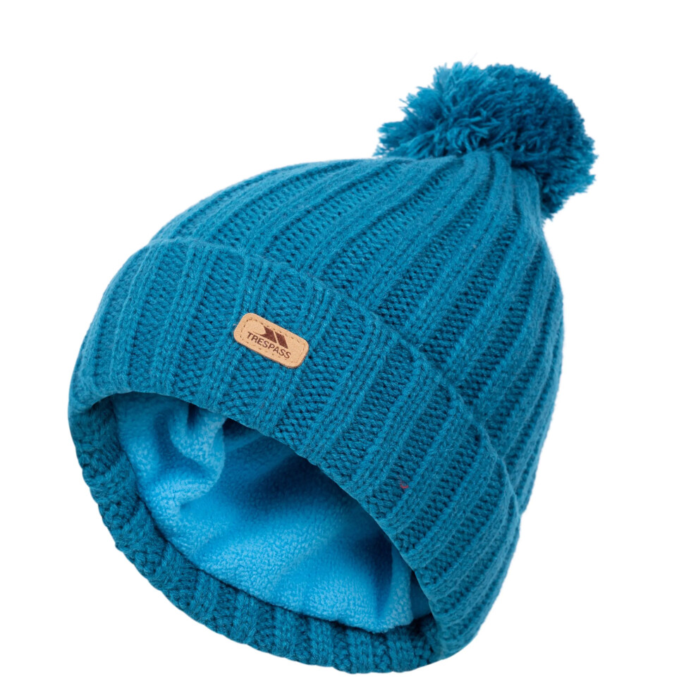 (8-10 Years, Bondi Blue) Trespass Childrens/Kids Thorns Bobble Hat
