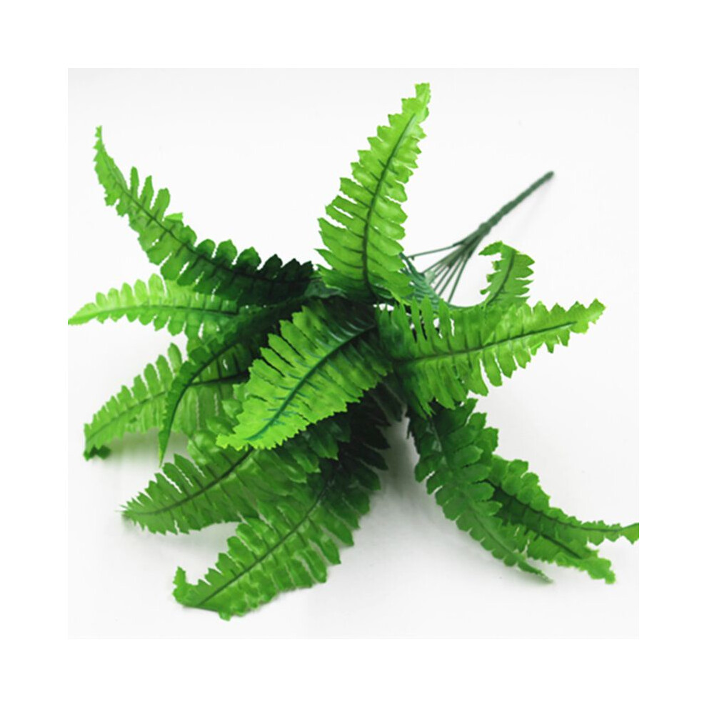Fausse herbe persane artificielle grandes feuilles plante 7 branches vert décoration maison