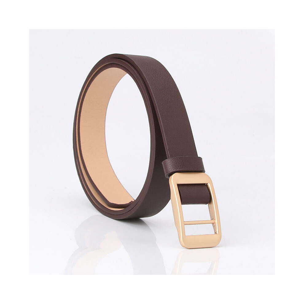 (Brown) Metal Buckle Minimalist Decoration Four Color Women Belt For Wear Daily Casual-image-OPC-PHD2S2T-NEW