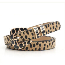 (Leopard Print) Leopard Print Trendy Belt Alloy Pin Buckle Females Youths Decoration Street