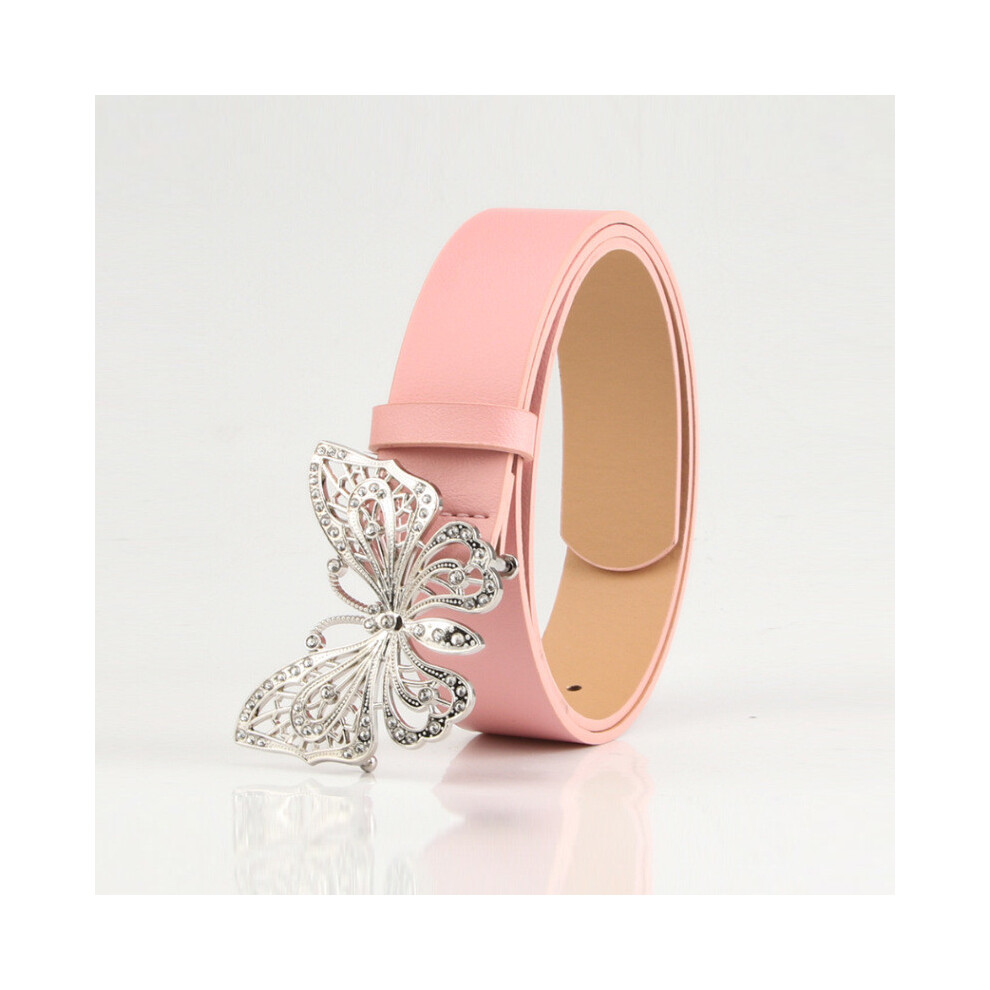 (Pink) Drilling Fashion Water Butterfly Belt For Women Dress And Accessories Denim-image-OPC-PHD2WDK-NEW