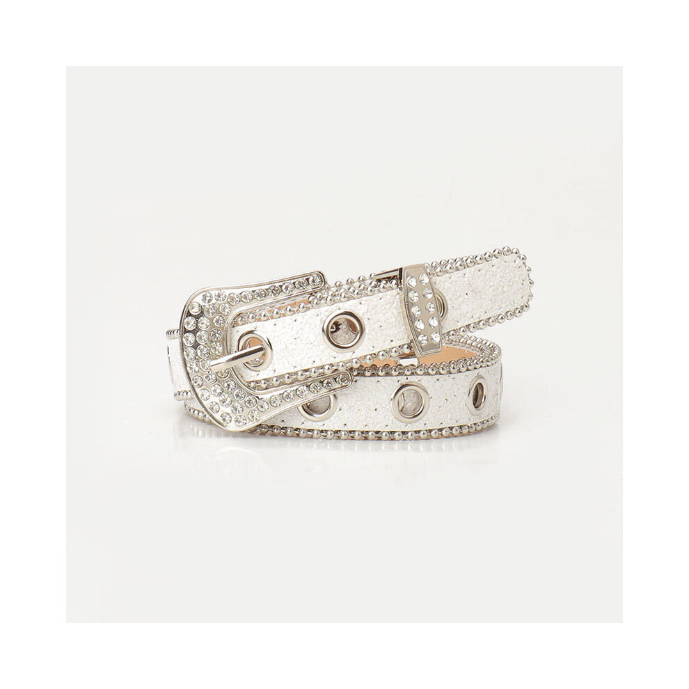 (White) Faux Leather Female Belt Beaded Embellishments Hip Hop Street Decoration Fashion-image-OPC-PHD2Y8X-NEW