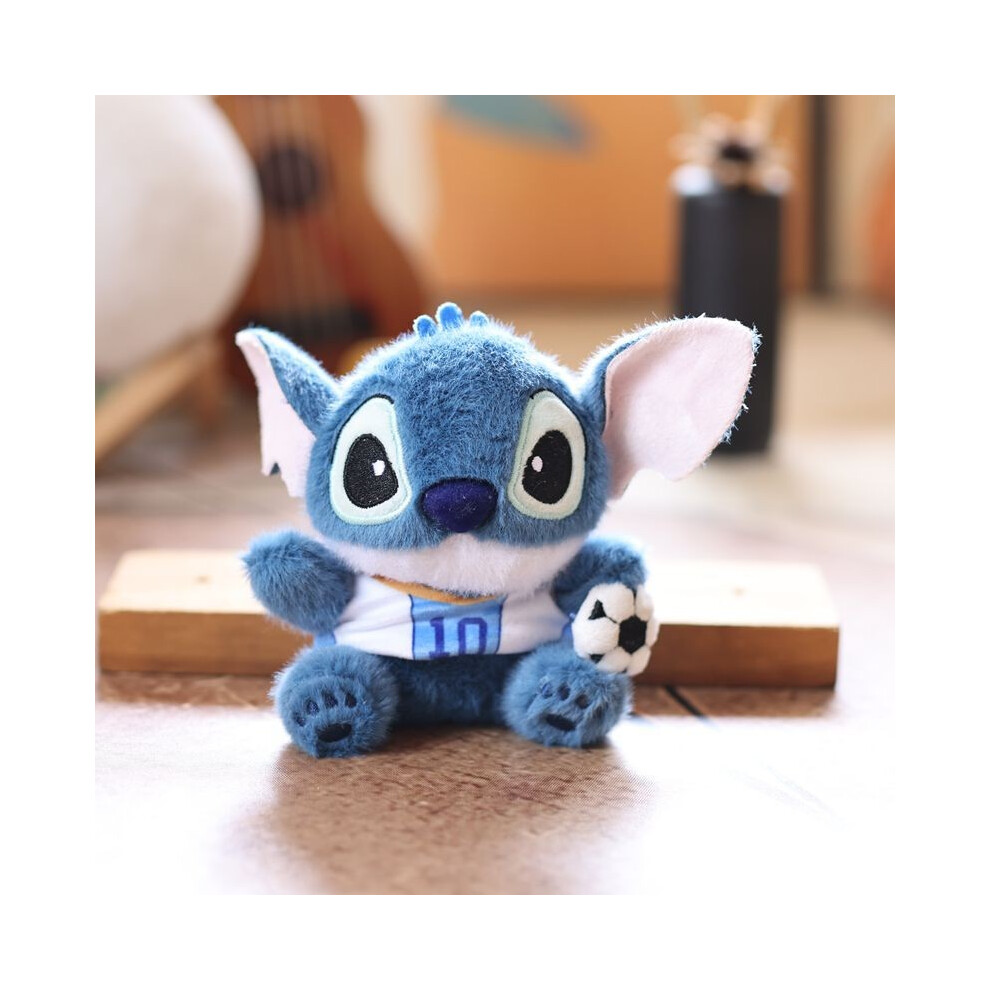 ( Football) Stitch Toy Plush Cartoon Anime Character Doll Backpack Keychain Pendant Cute Dark