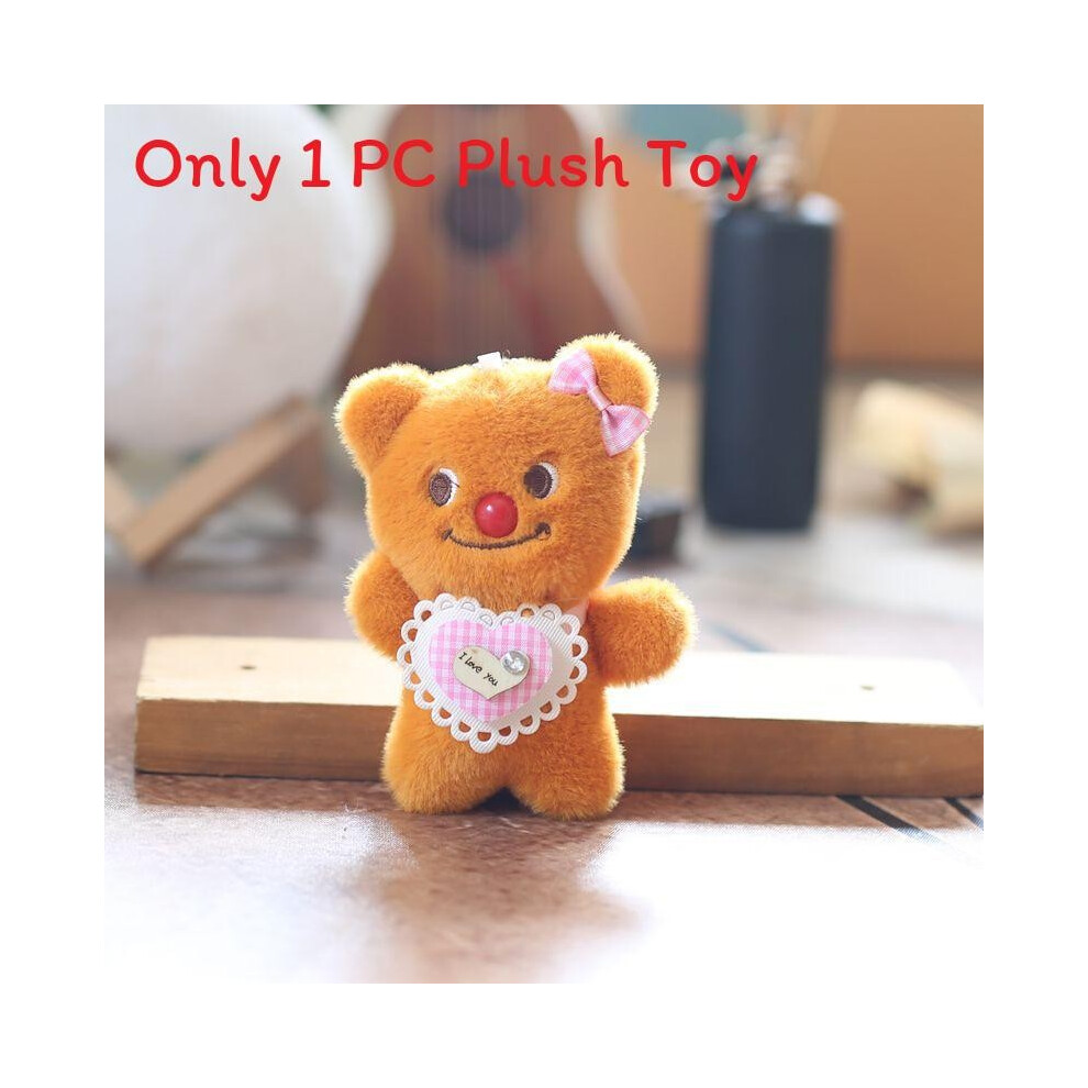 (Pink Heart) Plush Bear Butterfly Toy Cartoon Doll Keychain Backpack Holiday Pendant Gift-image-OPC-PHD57FH-NEW