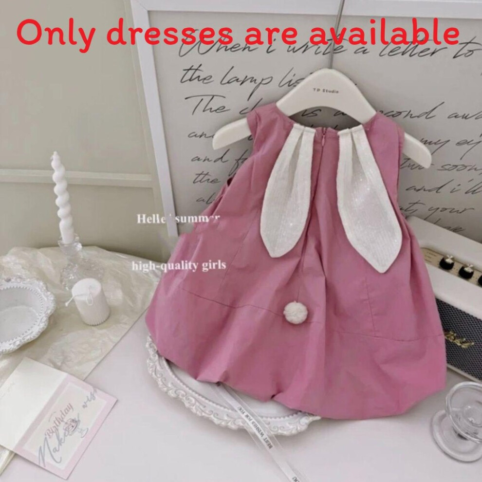 (100cm) Bud Flower Child Dress Rabbit Ears And Tail Designed Summer Holidays For-image-OPC-PHD587M-NEW