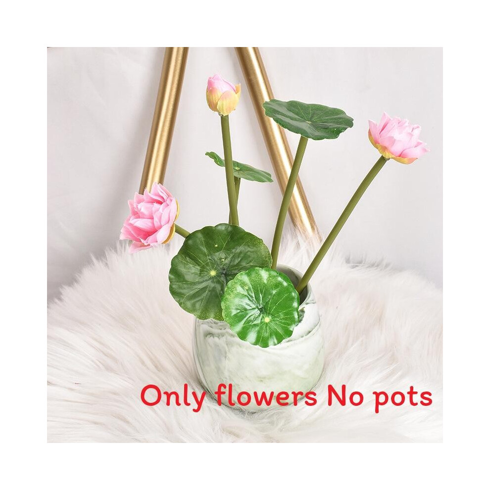 (StyleI) Simulated Leaves Lotus Artificial Flowers Ornament For Home Decoration Hotel-image-OPC-PHD59QW-NEW