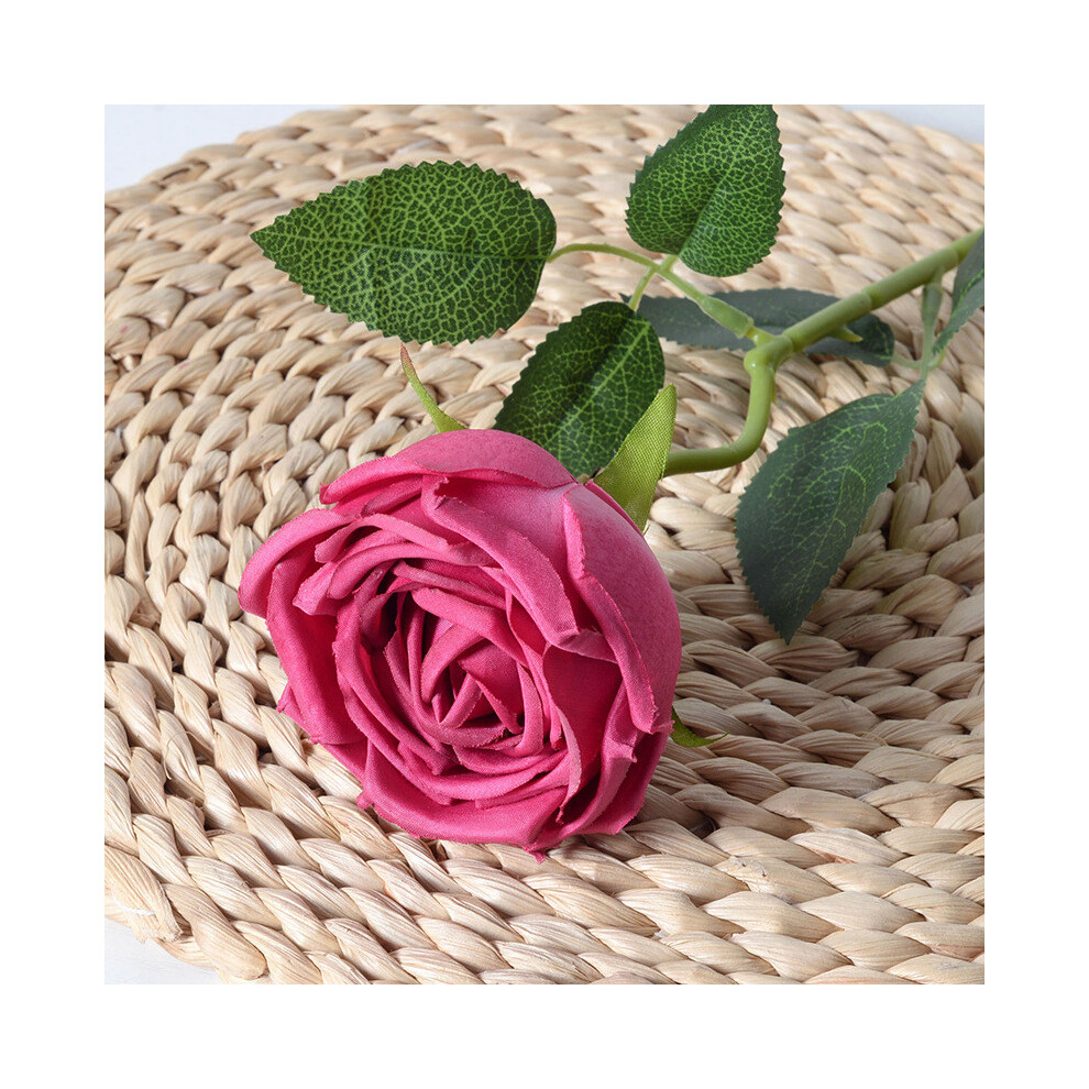 (Rose Red) Simulated Single Retro Rose Multiple Colors Suitable For Wedding Home Decor And-image-OPC-PHD5BFB-NEW
