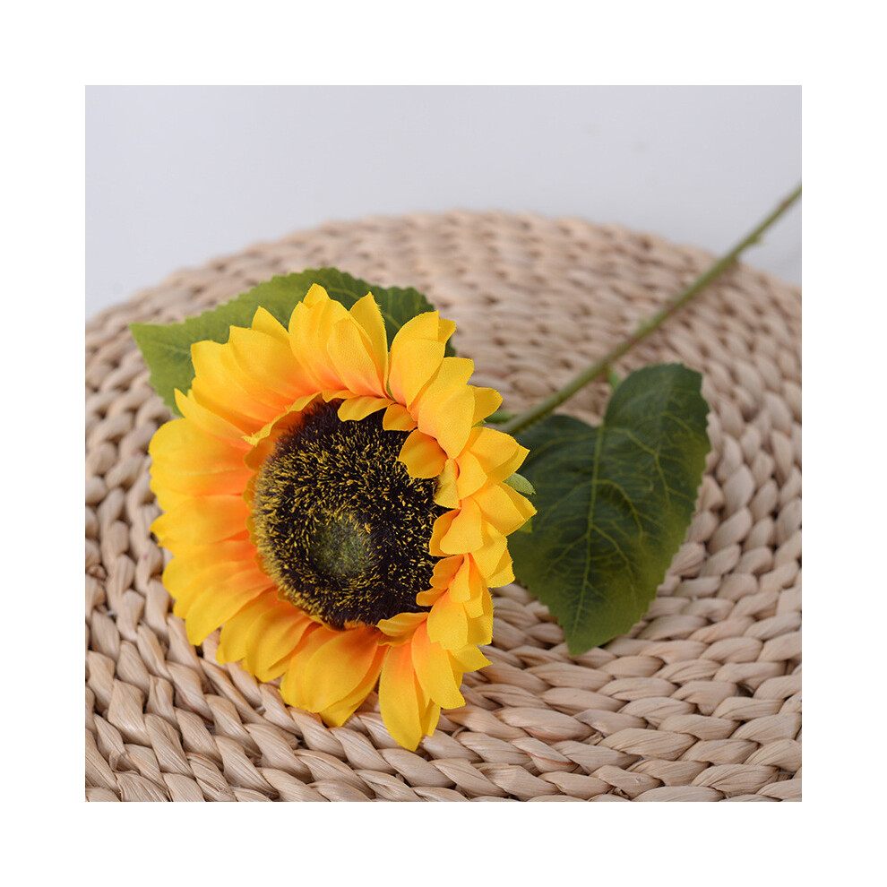 (Single Sunflower) Bouquet Single Sunflowers Artificial Flower For Wedding Home And Decoration-image-OPC-PHD5BXK-NEW