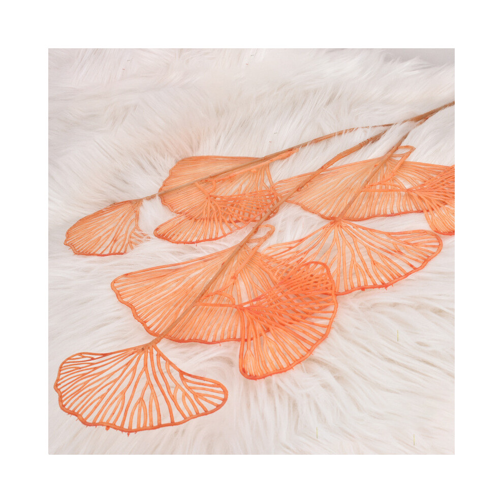 (Orange) Artificial Ginkgobiloba Plastic Flowers For Wedding Decorations And Event-image-OPC-PHD5CP9-NEW