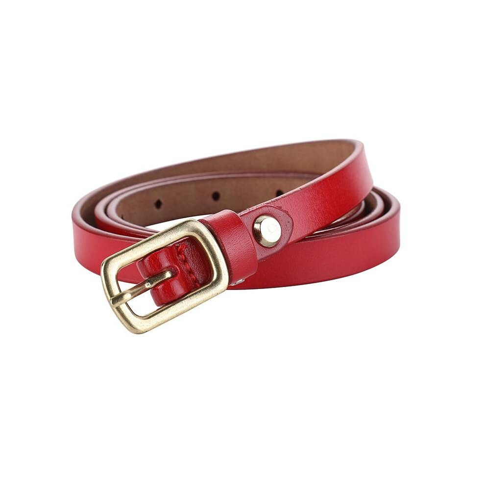 (Red, 115cm) Ladies Belt Leather Elegant Two Layer Cowhides Slim Waist Alloy Strap Daily-image-OPC-PHD5DJJ-NEW