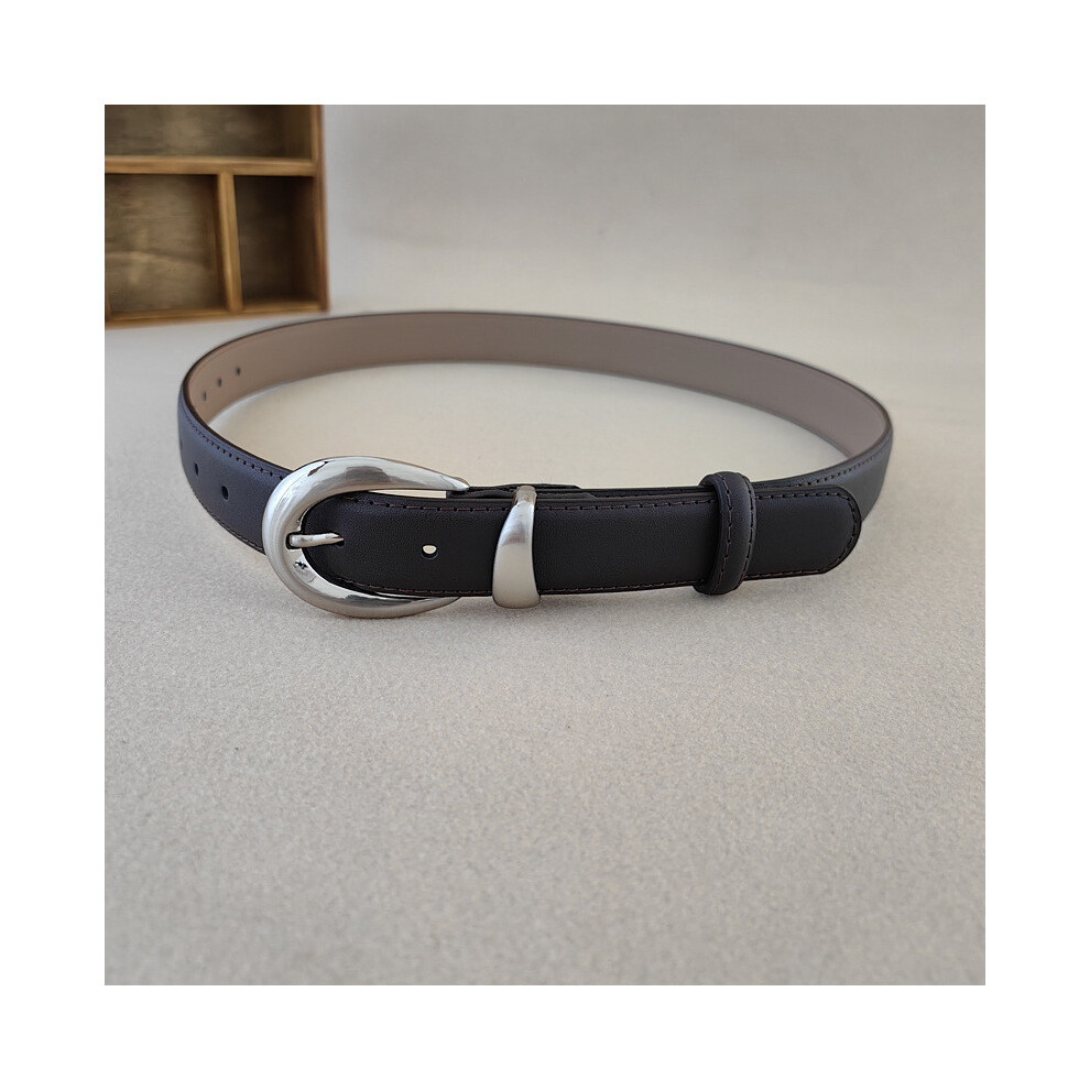 (Brown) Minimalist Style Womens Waist Belt Metal Pin Buckle Dress Shapewear Belt Suit-image-OPC-PHD5F8N-NEW