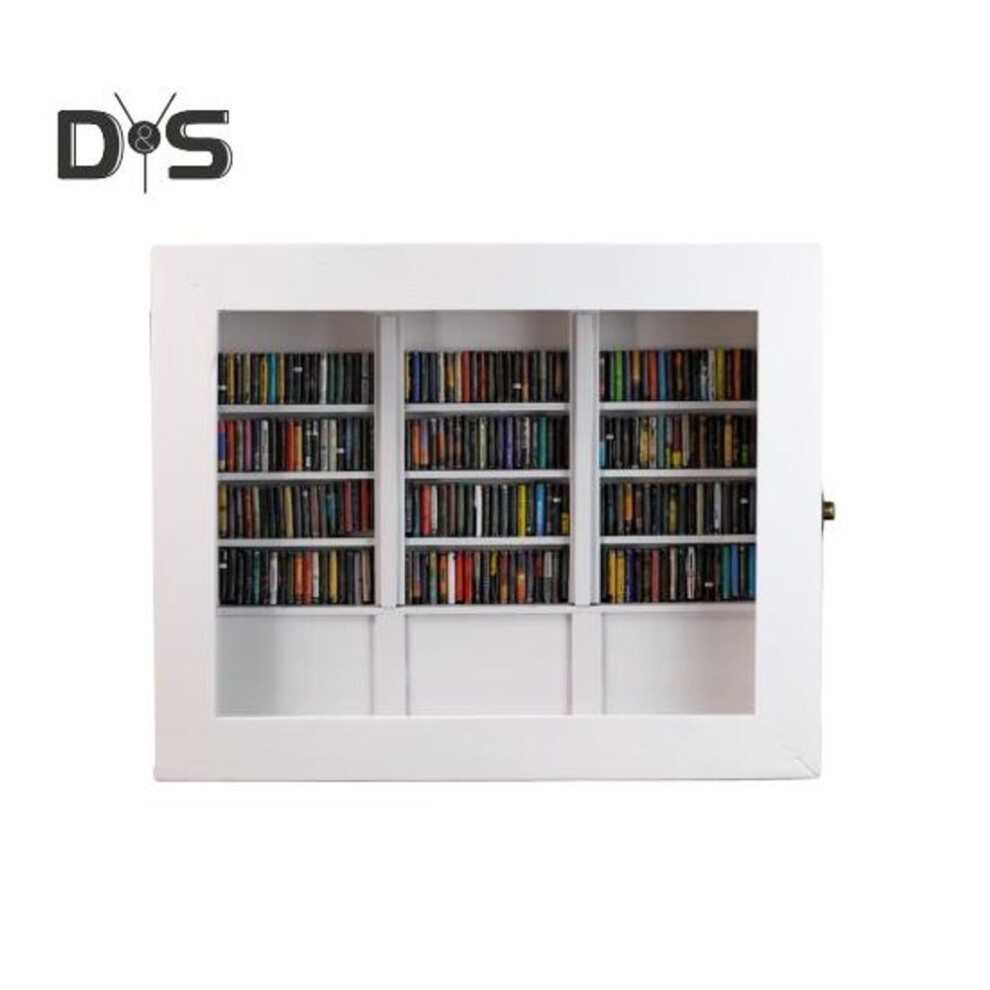 Shake Away Anxiety Bookshelf Figurine Wooden Miniature Book Nook Decoration Mini Pocket Bookcase Bookshelf Insert Ornament Book Lovers Gift