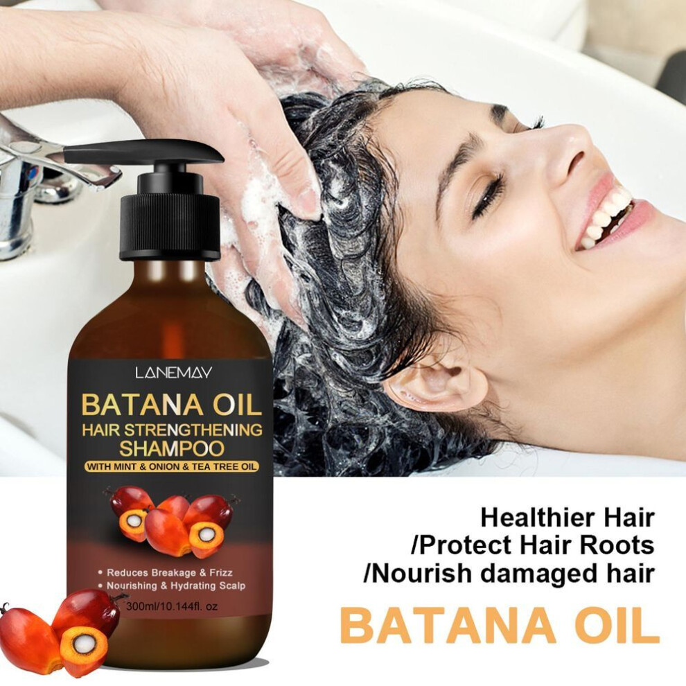 Batana Oil Shampoo-With Mint & Onion & Tea Tree Oil-Nourishing & Hydrating Scalp-Reduce Breakage and Frizz