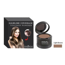 (Light gray) 3 Colours Hairline Powder Instant Coverage Black and Brown Hair Roots Hairline, Corrective Complementary Hair Shadow