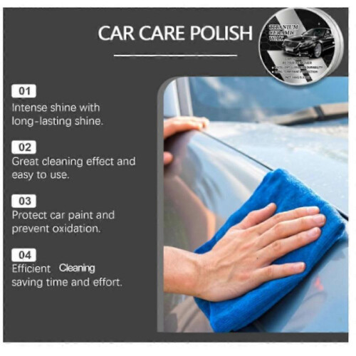 Lasting Protection Mild Formula Polish Wax with Sponge,Ceramic Wax Repair Paste 1