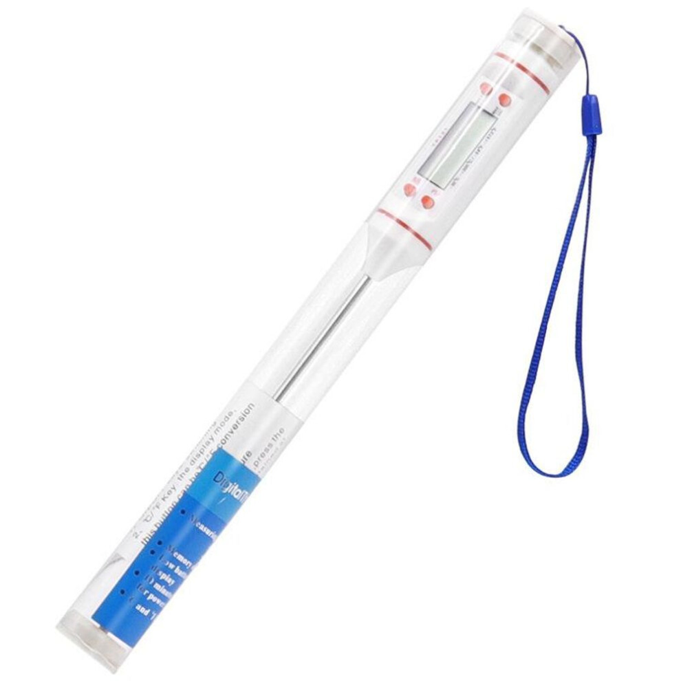 (white) Stainless Steel Probe Cooking Thermometer Baking Temperature Food Liquid Paste Oil Temperature Milk Temperature