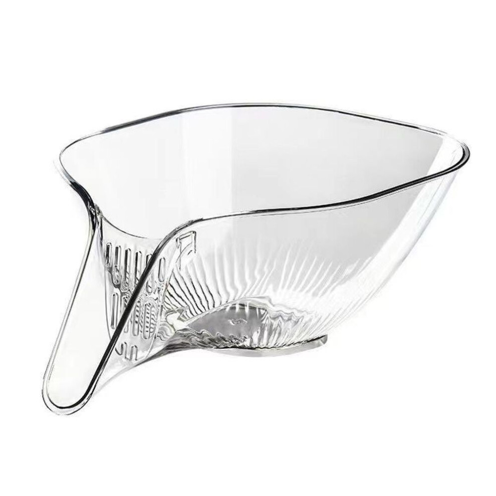 (transparent, 1PCS) Multifunctional Resistant Sink Strainer Leftover Drain Basket Fruit and Vegetable Washing Basket Hanging Drainer Rack Kitchen Accessories