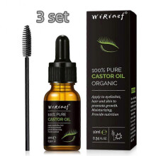 3x New Pure Organic Castor Oil for Eyelashes Eyebrow Hair Growth Body Care Essential Oil