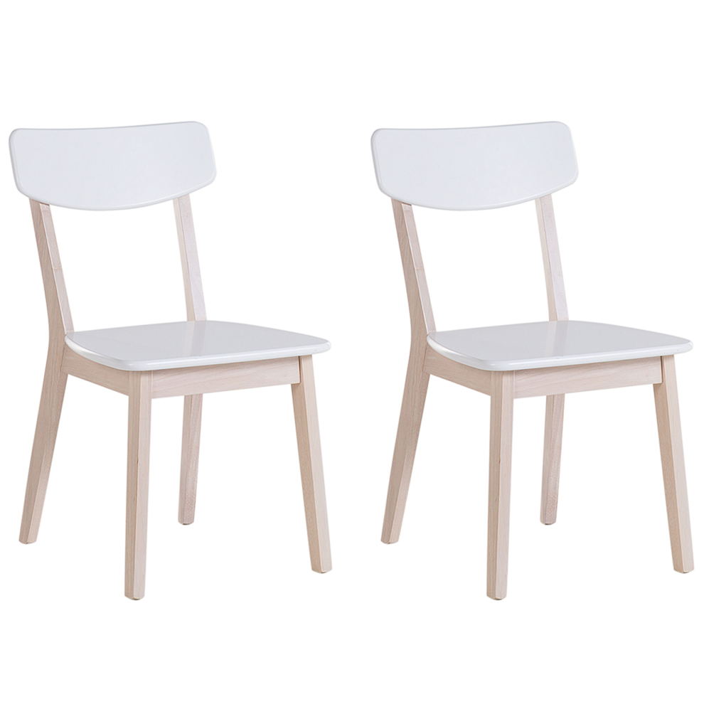 Set of 2 Dining Chairs SANTOS White