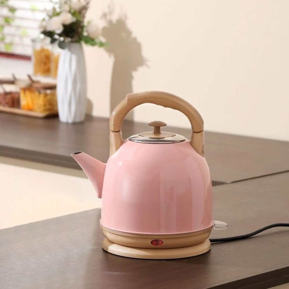(pink) Electric kettle 1PC 5L Thickened 304 stainless steel Split base Auto power off Anti-drying protection Tea-making kettle