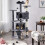 Large Cat Tree 135cm Cat Tower Scratching Posts Multi Level Kitten Tree House Tower 1