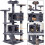 Large Cat Tree 135cm Cat Tower Scratching Posts Multi Level Kitten Tree House Tower 3