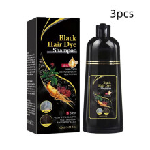3pcs Natural Herbal Instant Black Hair Dye Shampoo for White Hair Coloring UK