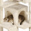 Large Cat Tree 135cm Cat Tower Scratching Posts Multi Level Kitten Tree House Tower 6