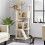 Large Cat Tree 135cm Cat Tower Scratching Posts Multi Level Kitten Tree House Tower 9