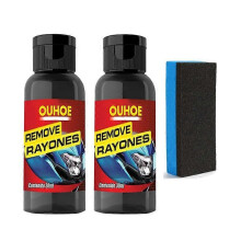2pcs Car Scratch Remover Car Polishing Paste with Sponge, Car Body Paint Care Kit