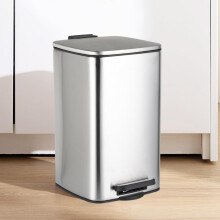 8L Stainless Steel Pedal Bin Soft Close Kitchen Bathroom Removable Inner Bucket