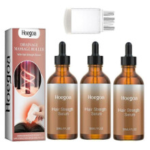 3x Hair Growth Oil Care Hair Grower Products Seurm Plant Extracted Essential Oil Beauty Product for All Hair Type with Roller