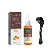2pcs Hair Regrowth Serum Natural Hair Growth Oil - with roller & Batana Oil