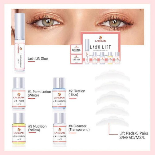 7pcs/set  NEW Complete Lash Lift Perming Kit Eyelash Extension Brow Lamination UK 1