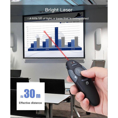 2024 New USB Wireless Presenter Powerpoint Clicker Presentation Remote Control Pen PPT with Red Light Remote Control PC Mice 2