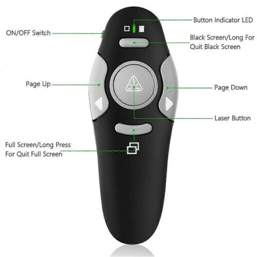 2024 New USB Wireless Presenter Powerpoint Clicker Presentation Remote Control Pen PPT with Red Light Remote Control PC Mice 1