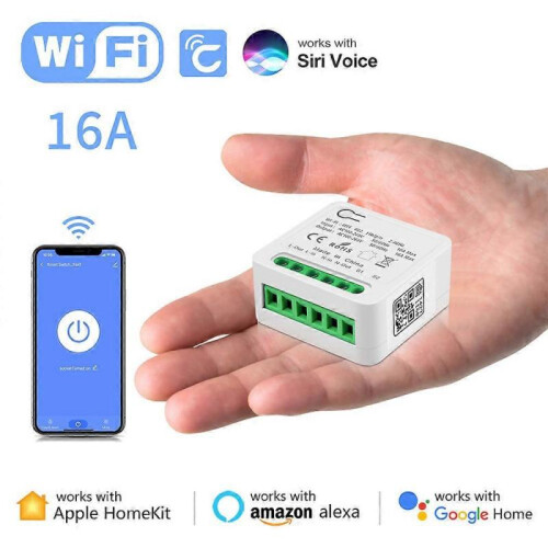 TUYA WIFI Smart Circuit Breaker16A 2-way Control Wireless Remote Control Switch by APP Relay Loop Smart Breaker 1
