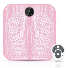 (with Remote Control, pink) Ryoku EMS Mat Relief Pain Relax Feet Acupoints Massage