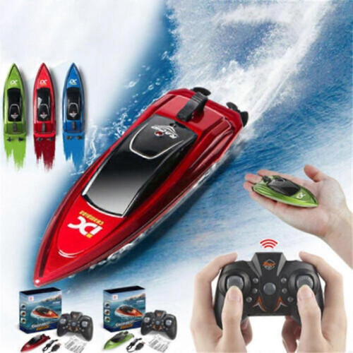 (Red) Creative Mini 2.4G Ultra-small Remote Control Boat 360  Roll Electric Remote 1