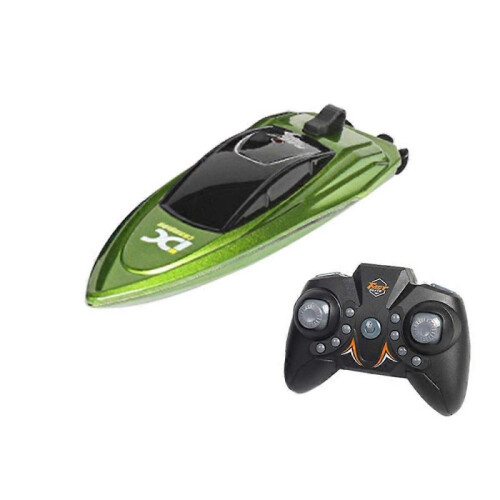 (Green) Creative Mini 2.4G Ultra-small Remote Control Boat 360  Roll Electric Remote