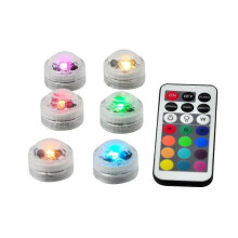 (6pcs) Multicolor Car Interior Accessories Atmosphere LED Lights Lamp W/ Remote Control