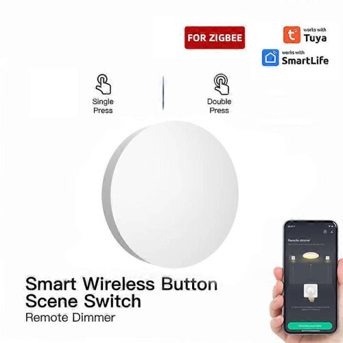 Tuya ZigBee Button Smart Scene Switch Multi-scene Linkage Wireless Remote Control Intelligent Smart Home Zigbee Gateway Need 1
