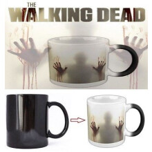 Walking Dead Zombies Ceramics Heat Sensitive Color Changing Coffee Tea Cup Mug