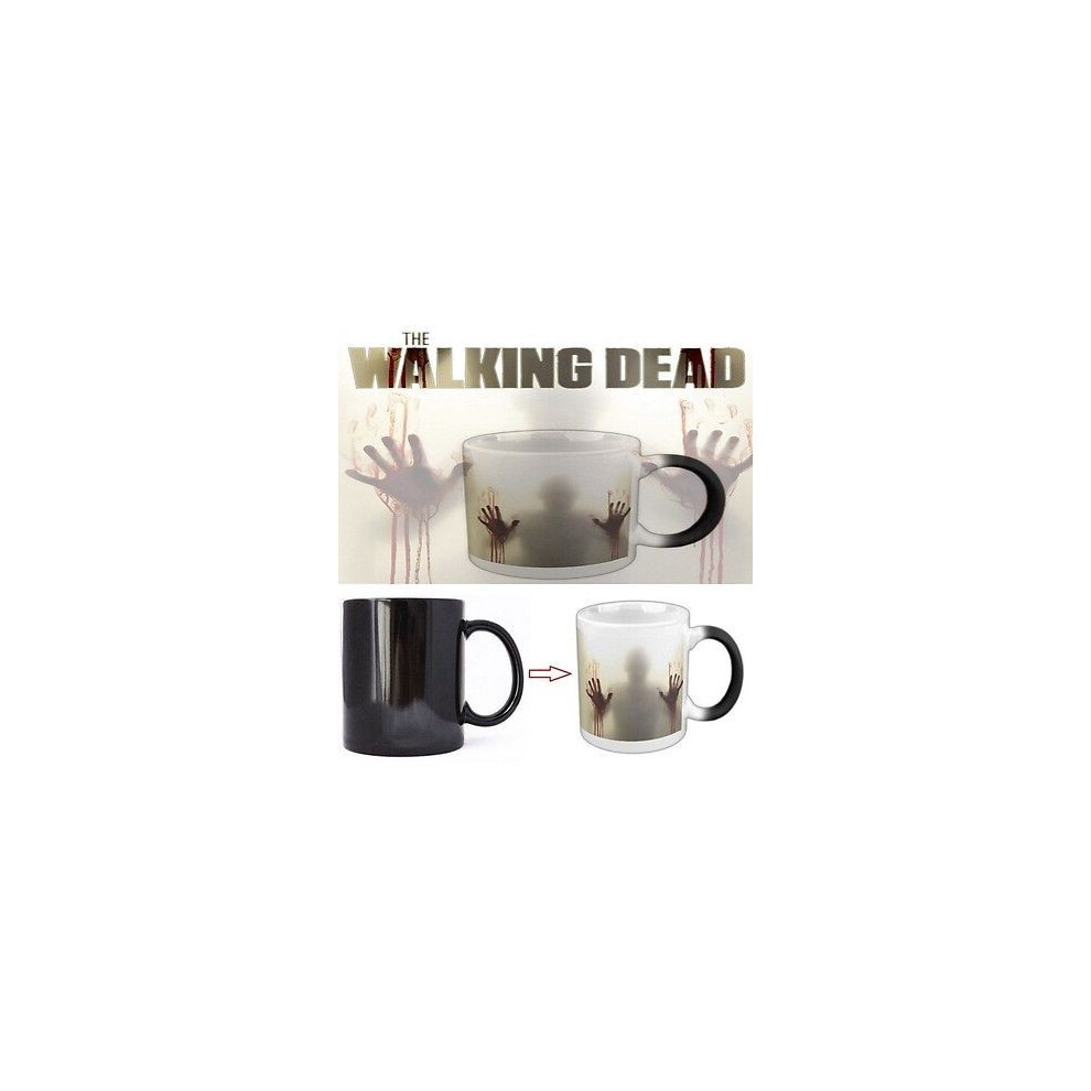 Walking Dead Zombies Ceramics Heat Sensitive Color Changing Coffee Tea Cup Mug