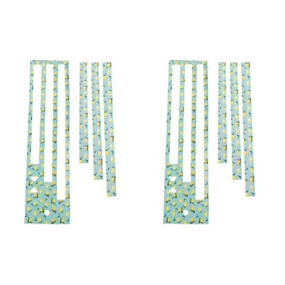 (as the picture, 2 Sets) Zipper Pocket Template Acrylic Zipper Making Template Lemon Pattern Zipper Measuring Template Ruler for 7/8/9 Inch Zippers Beginners Sewing Tool