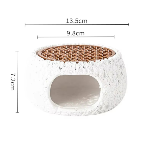 Artistic Rock Material Round Plate for Candle Heating,Insulation Base Kitchen & Dining Room,Household Tableware A 2