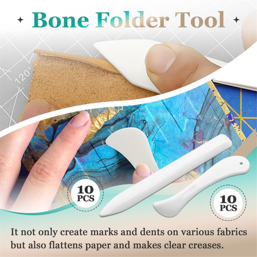20 Pcs Bone Folder Tool - Plastic Paper for Card Making, Leather Cards, DIY Handmade Burnishing, Bookbinding 2