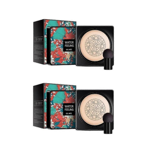 2PCS Mushroom CC Makeup BB Cream Foundation + Cushion Head Concealer Air Moisturizing