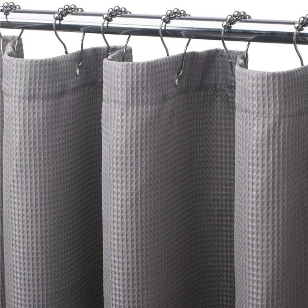 (grey, 180*200cm) Bathroom Thickened Jacquard High Density Waterproof Mildew Proof Fabric Curtain Partition Curtain Shower Curtain