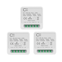 3pcs TUYA WIFI Smart Circuit Breaker16A 2-way Control Wireless Remote Control Switch by APP Relay Loop Smart Breaker